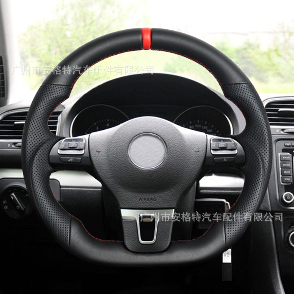 Suitable for Volkswagen Golf 6/Mk6 Golf Gti Gli Full Leather Car Steering Wheel Modification