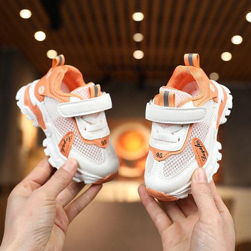 Boys' Breathable Mesh Sports Shoes  Summer New Girls' Ultra-Light Anti-Slip Running Shoes Casual Children's Single Shoes