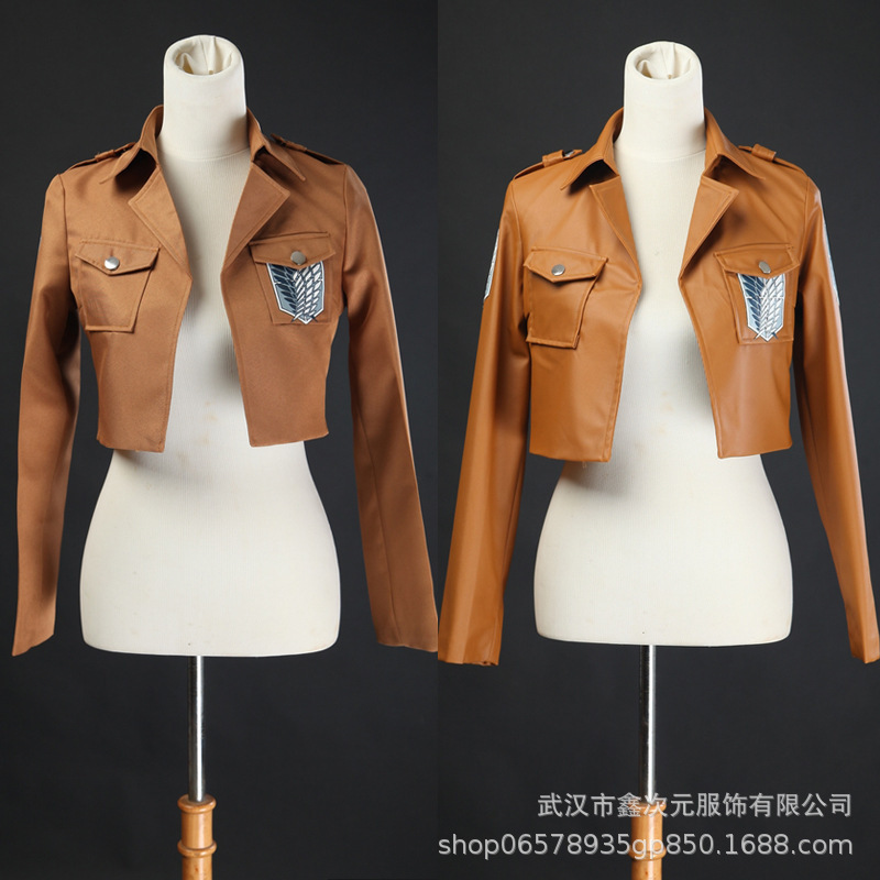 Attack Giant Cos Jacket Investigation Corps Freedom Wing Allen Mikasa Soldier Long cosplay Jacket Top