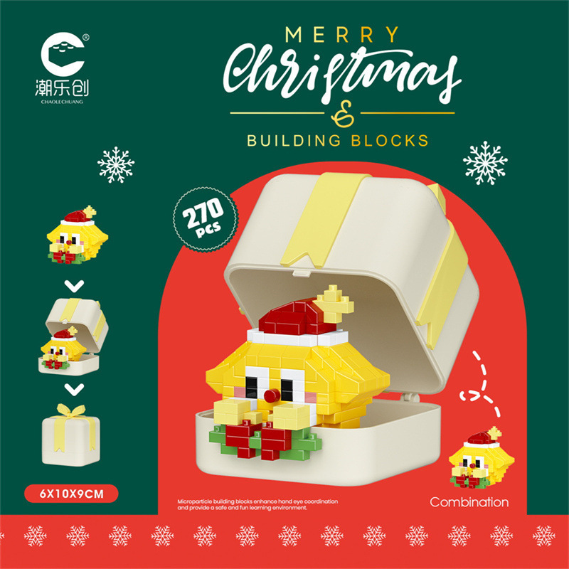 Bloques de construcción de Navidad de Chao Le Chuang 8984-8989 Árbol de Navidad de micropartículas ensamblado juguetes educativos para niños al por mayor transfronterizo