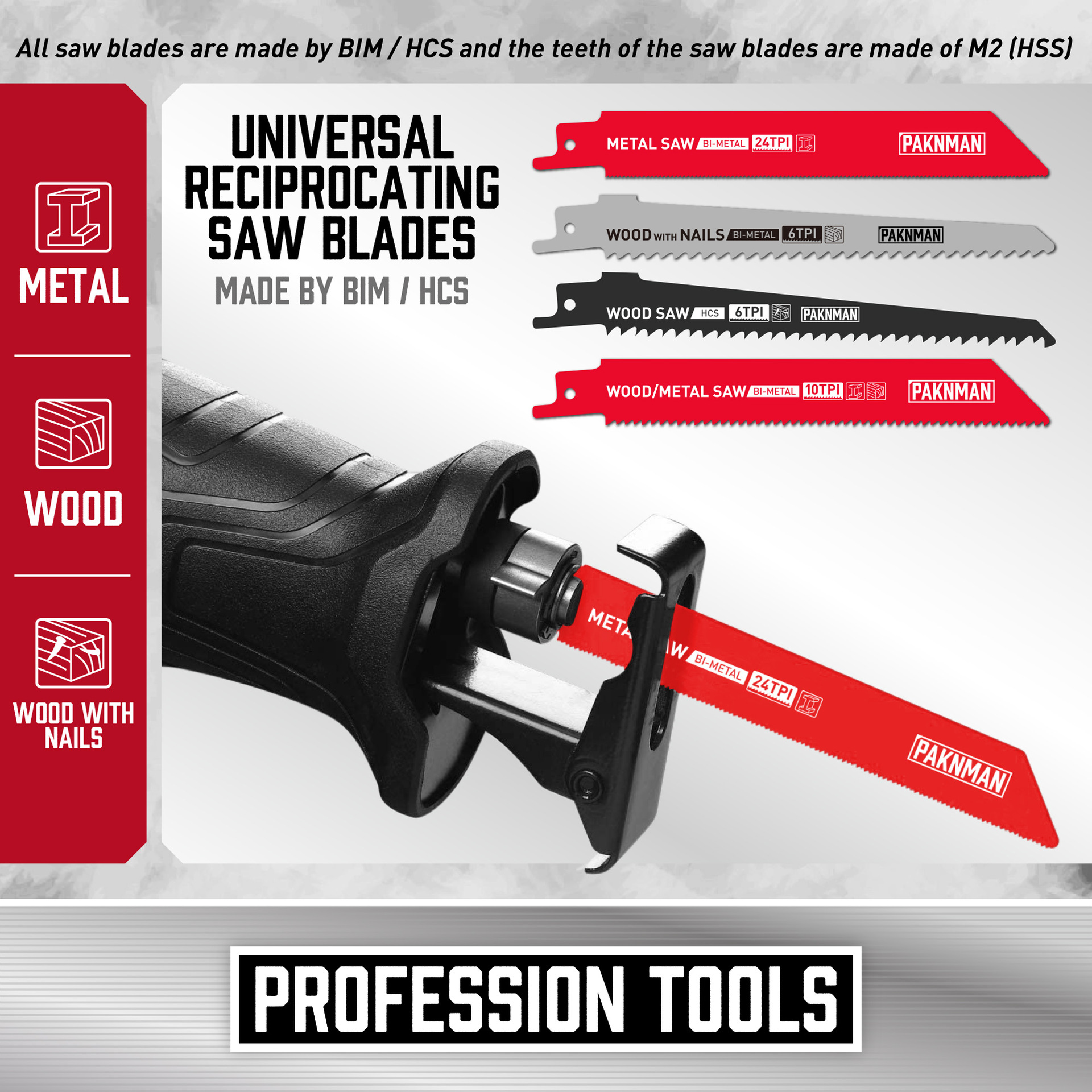 Set de 12 piezas de hoja de sierra recíproca - hoja de sierra de calidad, hoja de corte duradera de madera y metal con almacenamiento