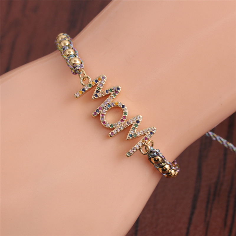 Fashion Zircon Letters Adjustable Bracelet display picture 8