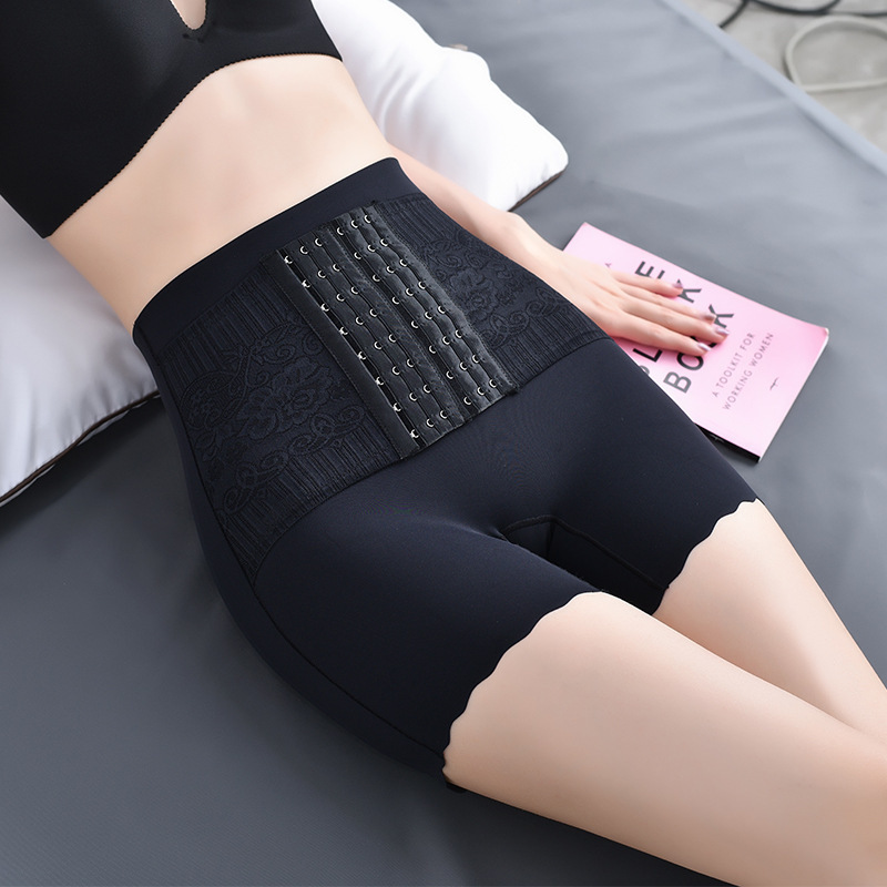Ice Silk Six-breasted Abdominal Pants Women's Body-shaping Hip-lifting Pants Postpartum Underwear Waist-shaped Anti-walking Leggings Ice Silk Six-breasted Abdominal Pants Women's Body-shaping Hip-lifting Pants Postpartum Underwear Waist-shaped Anti-walking Leggings