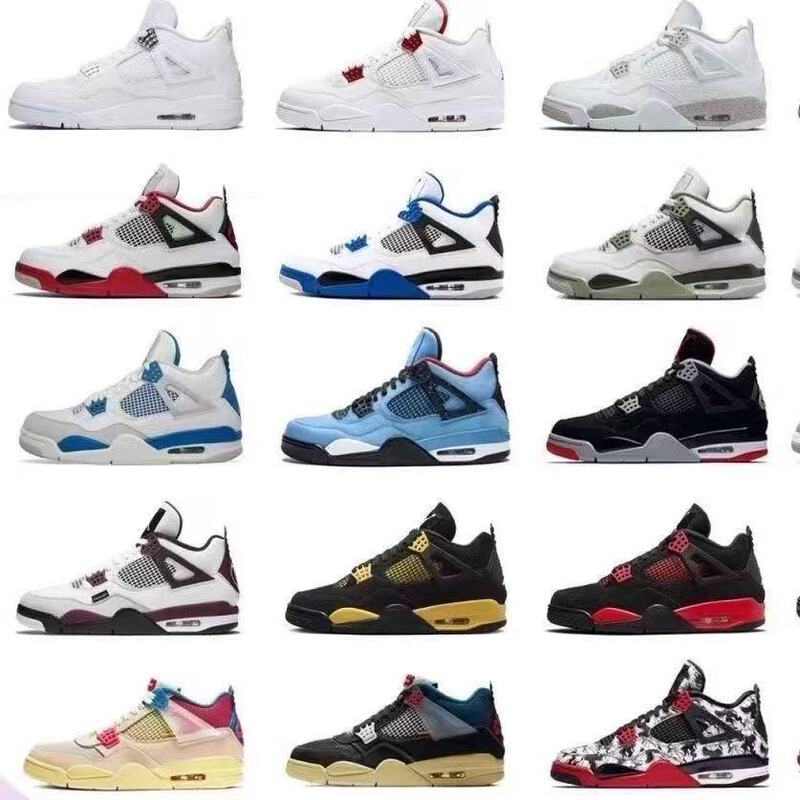 Putian shoes AJ4 big Paris black cat electric mother yellow white cement white sail red and white cat Oreo Joe 4 men and women basketball shoes