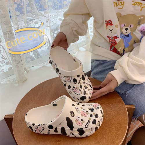 Women's Summer Heartbeat Student Nurse Half Slippers Soft Sole Anti-Slip Indoor Outdoor Shoes for Wholesale