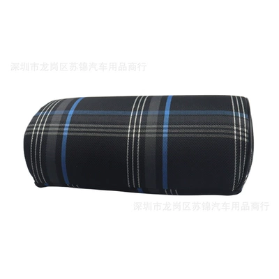 Cross-Border Hot-Selling Car Headrest Cervical Headrest - black-blue-check