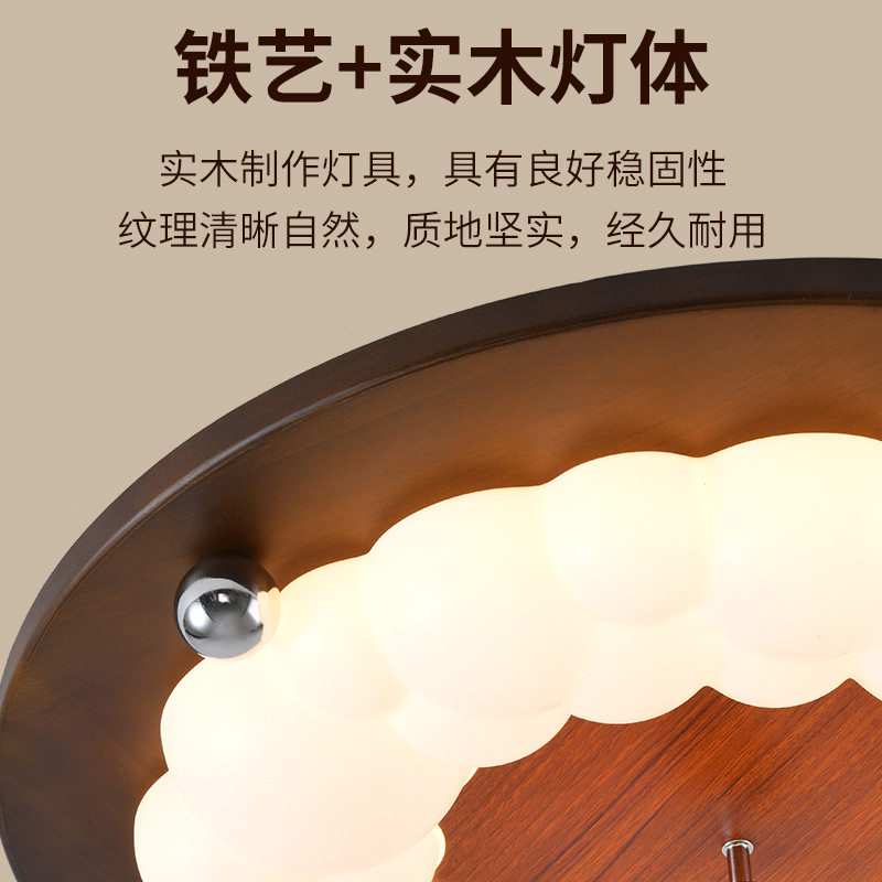 Gu casa antiguo dormitorio luces de techo de alto nivel de color nuez retro nuevo estilo chino de madera sólida luz de la habitación 357L