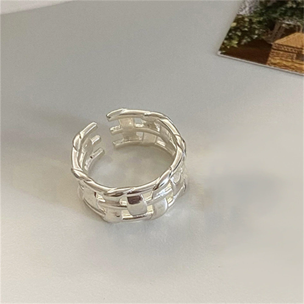Серебряное кольцо 925 пробы, матовая отделка, стиль легкой роскоши, середний палец, не тускнеет