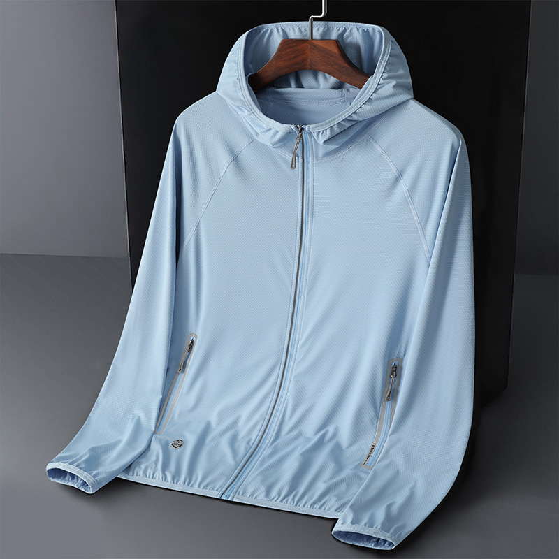 男性とカップルのための工場直販日焼け止め服夏薄い通気性抗 UV アイスシルク釣り日焼け止め服超薄型アウター|undefined