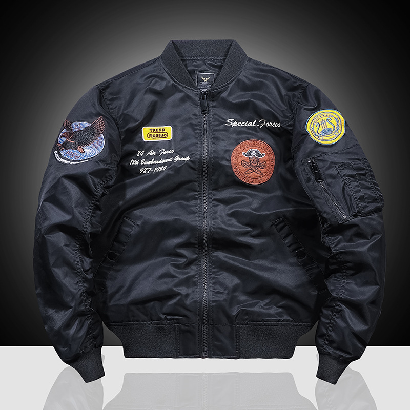 Jacket 2024 Spring and Autumn flying suit loose embroidered solid color baseball jacket men's trend_voghion.com