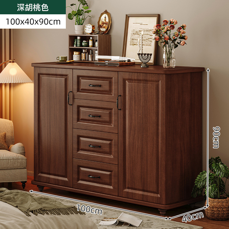 Gabinete de TV Gabinete de almacenamiento de estilo americano sala de estar hogar patas de madera maciza moderno dormitorio minimalista montado en la pared pecho de cajones gabinete de TV