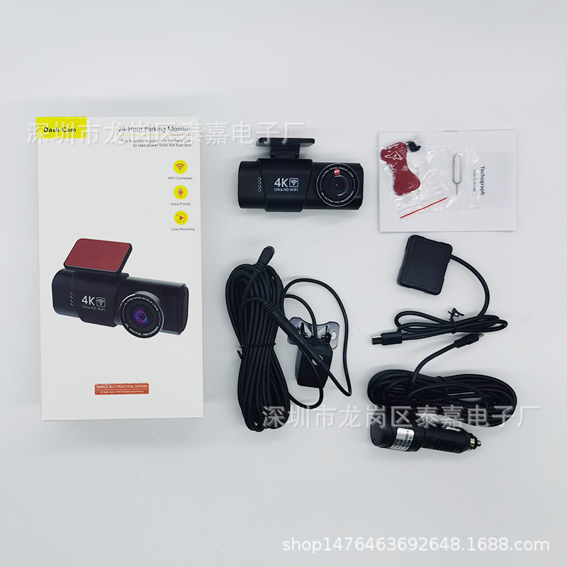 クロスボーダー 4K 携帯電話伝送 HD ナイトビジョン 1.47 前後デュアル録画駐車監視車両 HD ドライブレコーダー