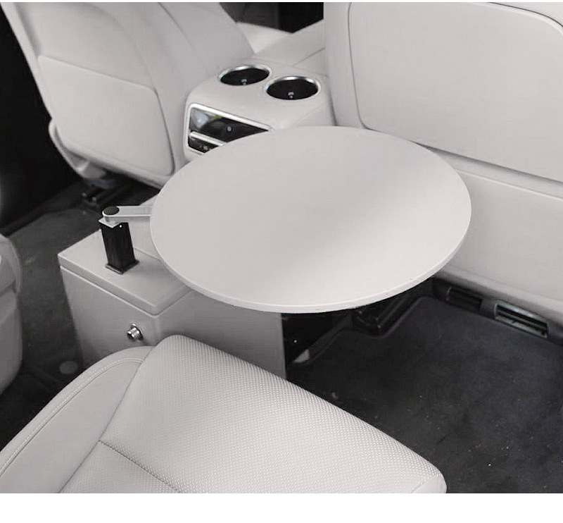 Ideal, Wenjie, Nio, Xiaopeng, Xiaomi Car-Mounted Small Table, Small Round Table, Makeup and Office Folding Table with Adjustable Height Design