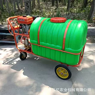 果园打药机移动喷雾器手推式200L园林绿化喷药机高压缠管弥雾机