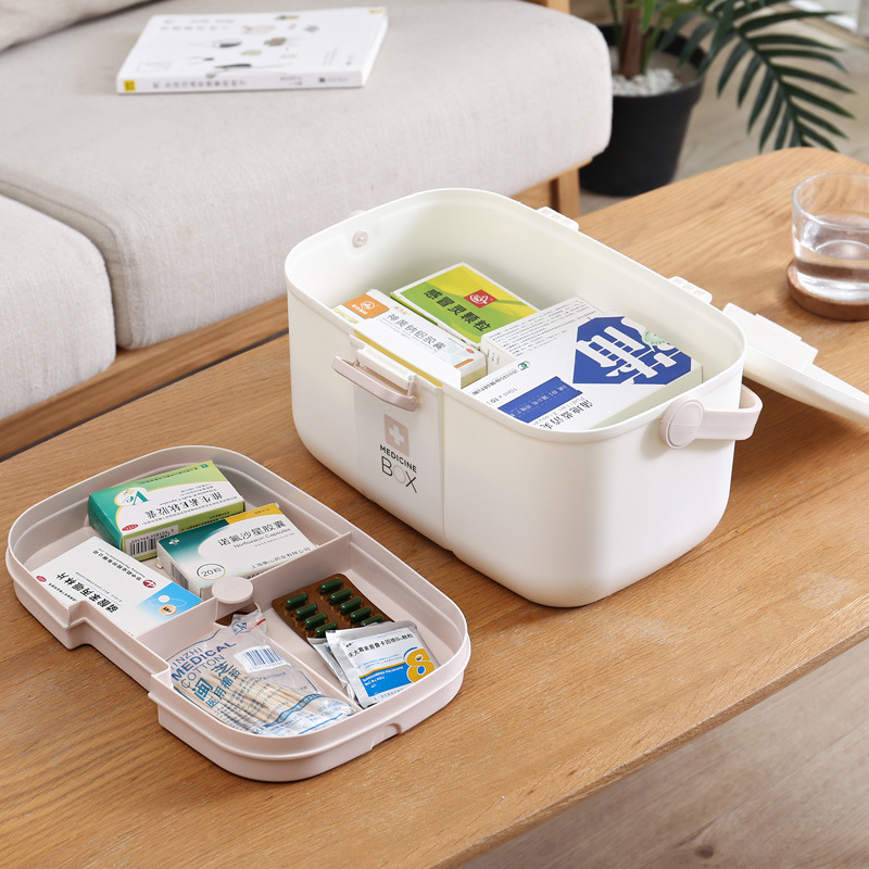 Household portable medicine box multi-layer large capacity portable medicine medical box medicine storage box small medicine box