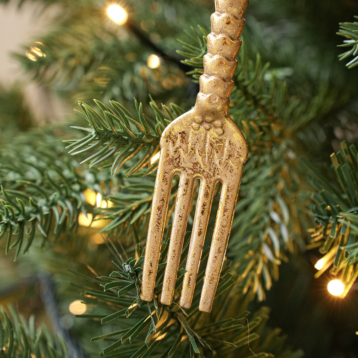 Transfronterizo plástico retro hacer viejos cuchillos cubiertos paquetes de tres paquetes de decoración de árbol de Navidad colgante accesorios