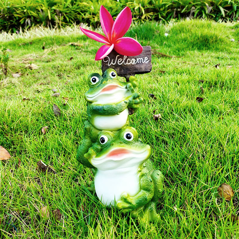 Casa patio decoración jardín decoración Rana animal creativo decoración resina escultura al aire libre balcón personalizado paisaje