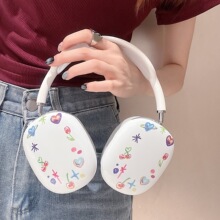 菲林新款airpods max保护套涂鸦清新软壳蓝牙耳机头戴式外壳耳罩