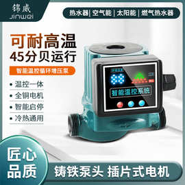 铸铁泵头地暖循环家用220V温控一体暖气热水锅炉屏蔽泵增压泵