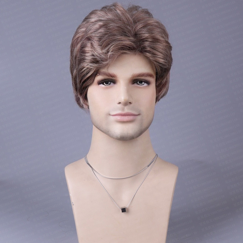 Anime men's universal wig foreign trade hot sale European and American short hair high temperature Silk