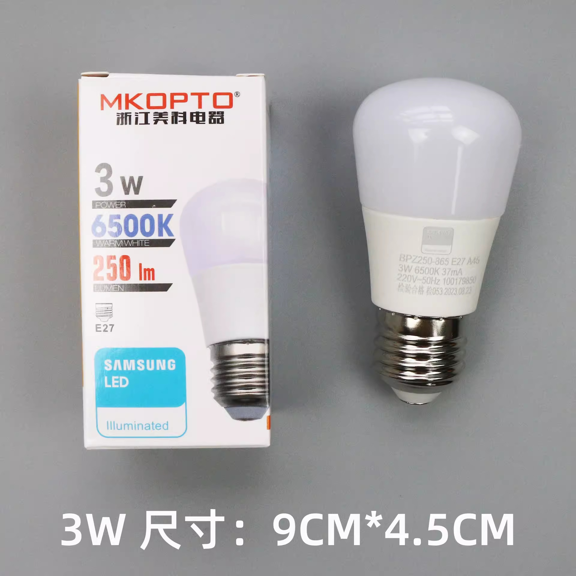 Zhejiang Meike lámpara LED 3W luz blanca