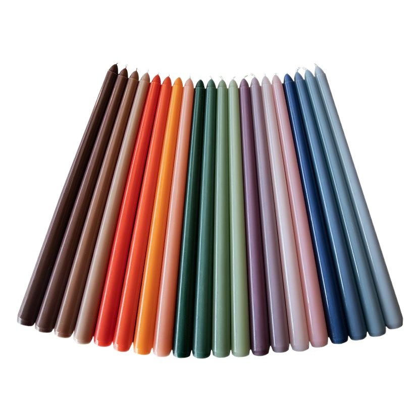 Ins color degradado Morandi estilo europeo romántico boda vela al por mayor conjunto 30CM poste largo adornos navideños