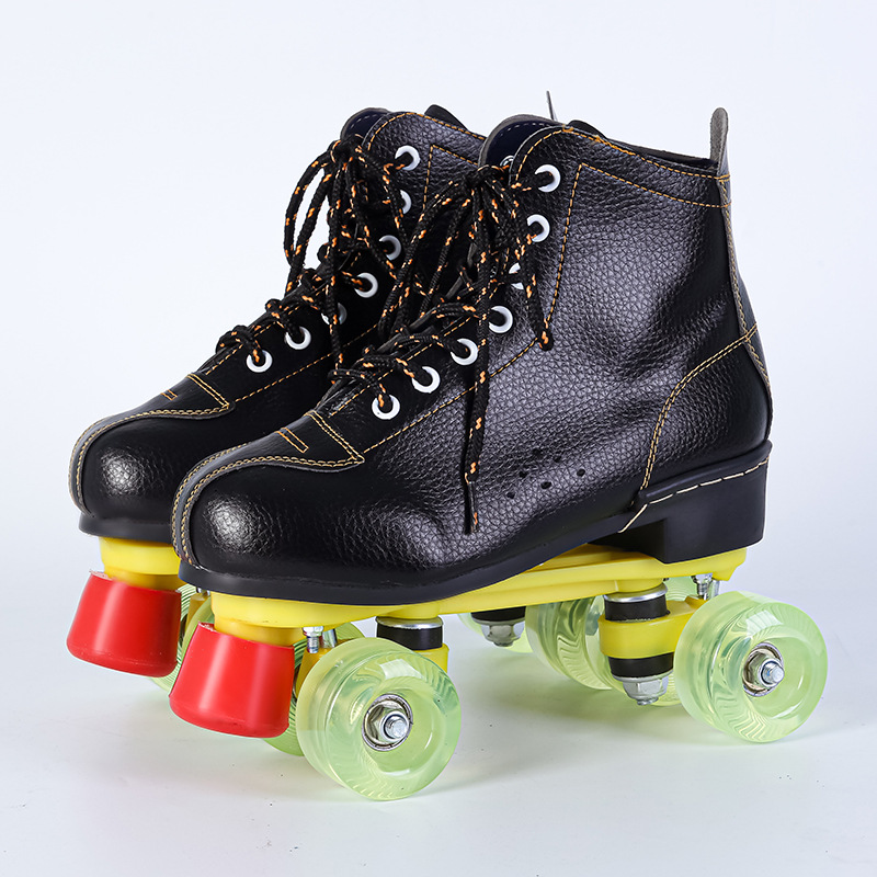 Patines de doble fila patines de cuatro ruedas patines hombres y mujeres flash rueda actividad precio patinaje zapatos fabricante
