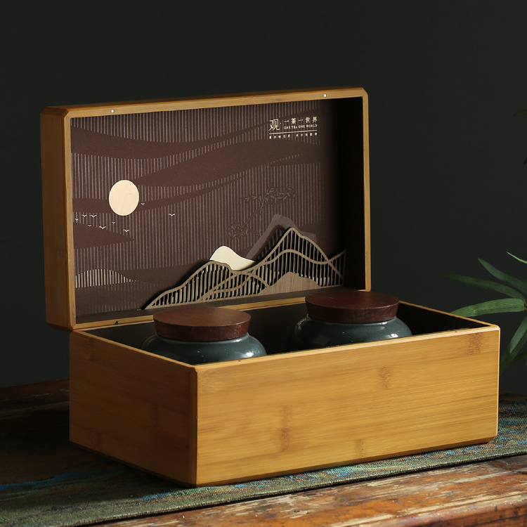 高端古树红茶茶叶盒包装盒大红袍普洱茶陶瓷茶叶罐通用半斤装礼盒