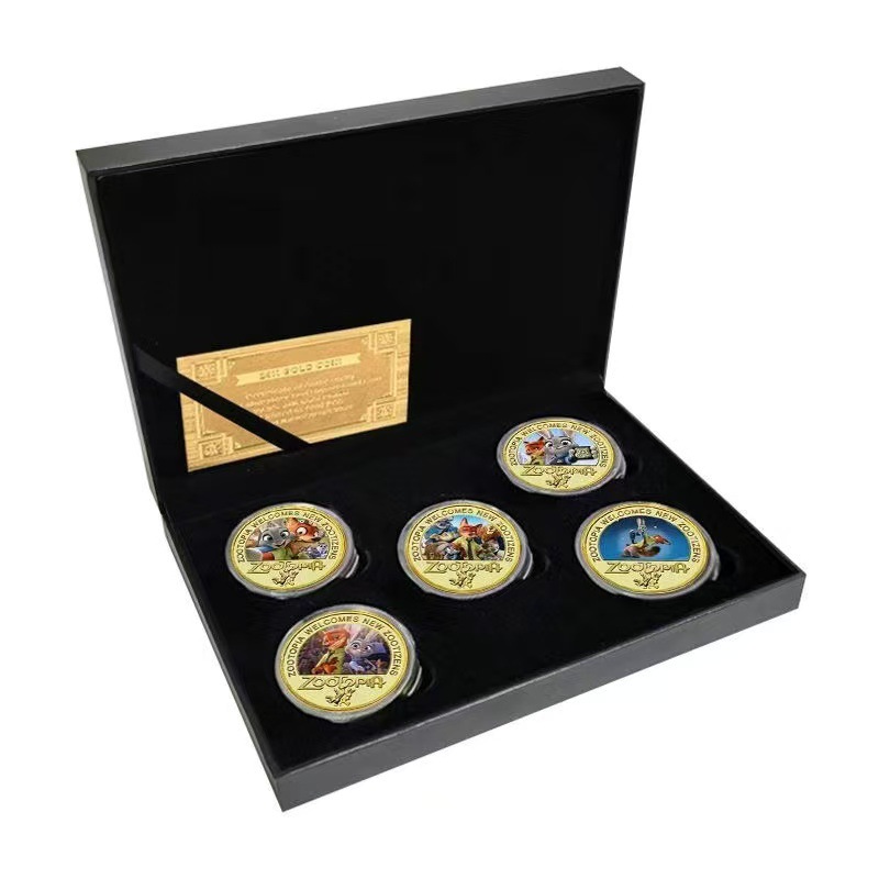 Monedas de Zoo Madden, monedas metálicas de animación, colecciones de regalos, medallones de metal estampadas.
