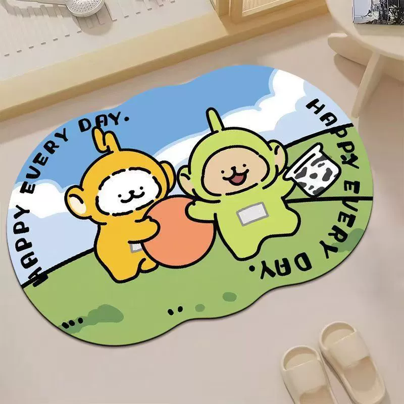 Мультфильм растения зомби щенок диатомовая грязь стиль коврик для ванной коврик для ванной комнаты всасывание коврик для ног
