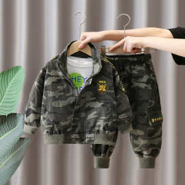 1045儿童军训迷彩服套装小学生春秋特种兵演出服男童秋装两件套秋