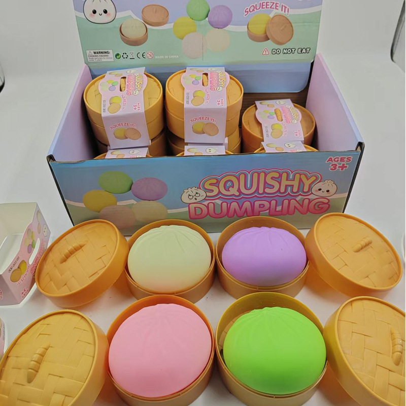 Bollos de bolos de pop transfronterizos, pellizco de pellizco, descompresión de bolos de simulación suaves, forma de bolos de imitación encantadora, interesante, no pegajoso, alivio de la aburrimiento.