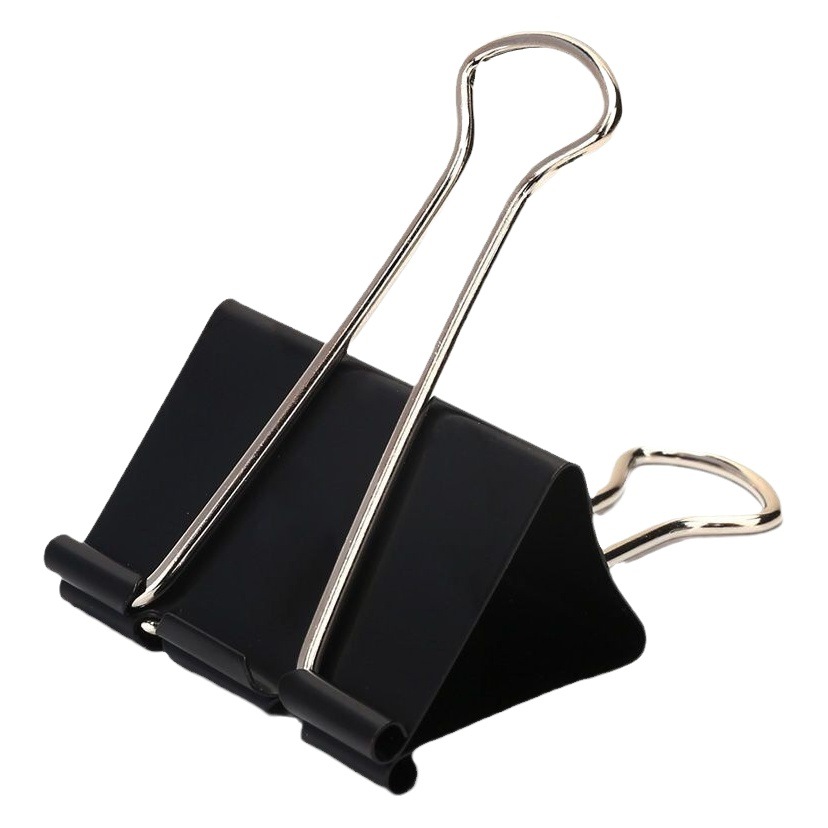 Clip de cola larga negro de 60 mm clip de hoja de papel de metal tablero de dibujo alargado y ampliado clip de cola de palometa carpeta de oficina