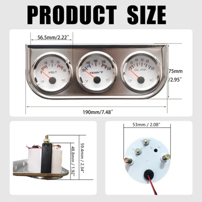 gauge, PSI voltage triple gauge – automobile instrument