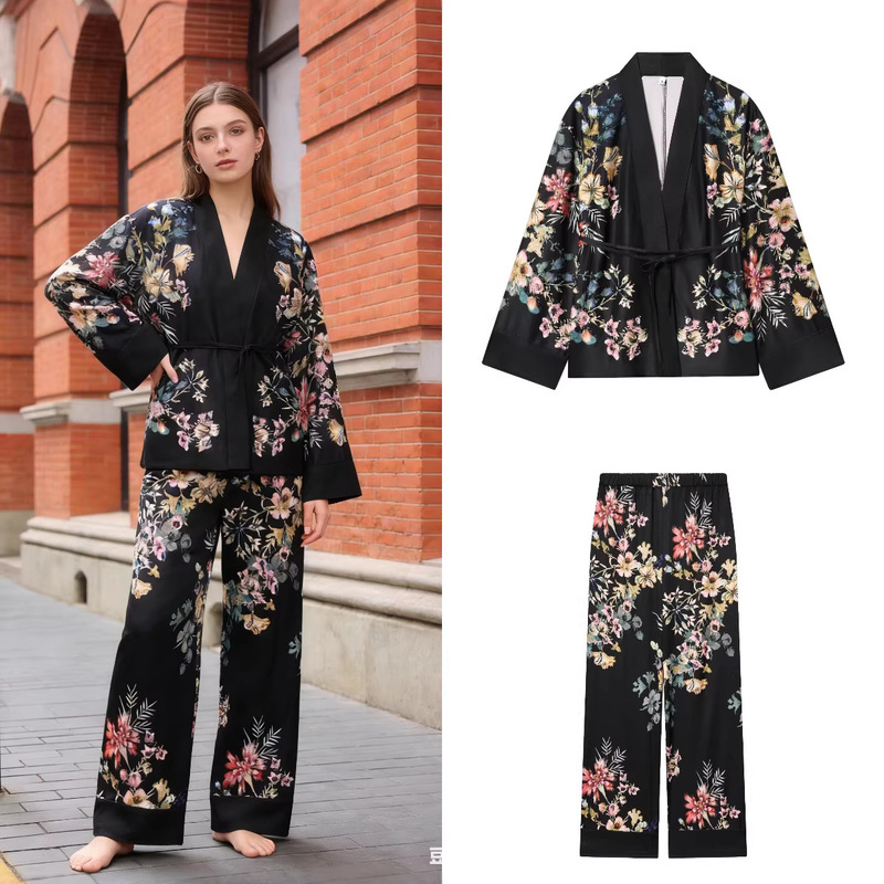 Z Brand Foreign Trade Cross-Border European and American Style Women's Spring Slip-On Wrap-Around Casual Blazer + Women's Elastic Waist Long Pants Ys Z Brand Foreign Trade Cross-Border European and American Style Women's Spring Slip-On Wrap-Around Casual Blazer + Women's Elastic Waist Long Pants Ys