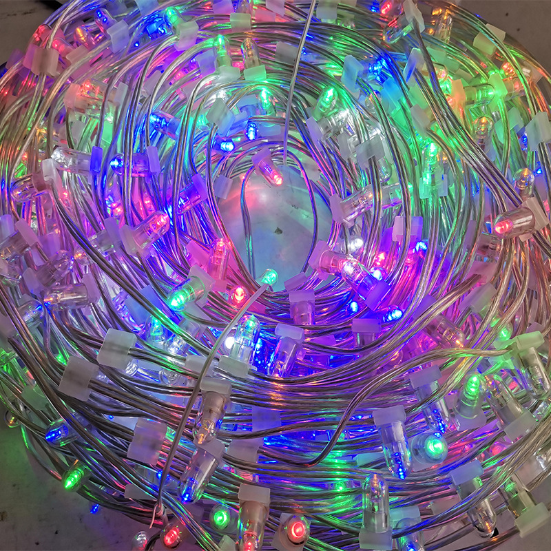 Luces LED transfronterizas pequeñas luces de colores, cuerdas de luces de Ambiente de campamento al aire libre, puestos de navidad, decoración de jardines, pequeñas luces