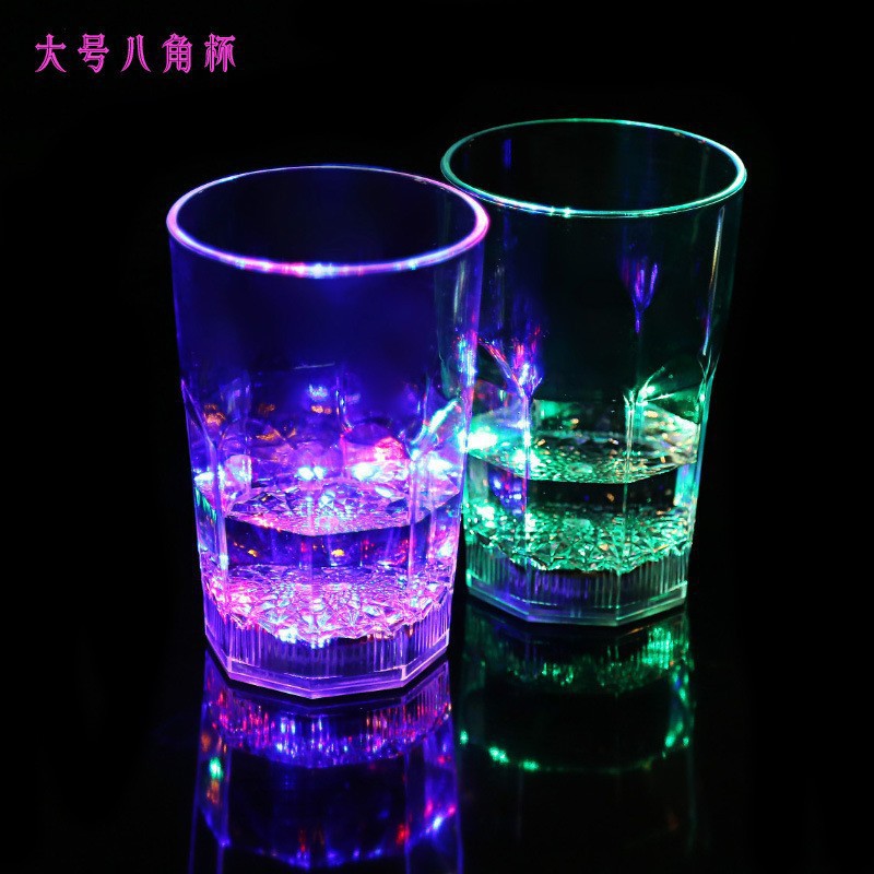 创意LED发光酒杯 七彩发光杯 夜光杯变色杯子批发 入水亮发光杯-阿里巴巴