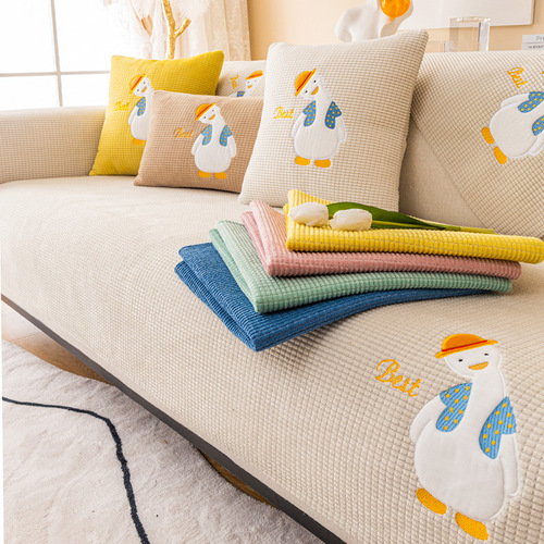 Corn grain sofa cushion, universal seat cushion for all seasons, non-slip leather sofa cover, simple modern cushion dust-proof cover