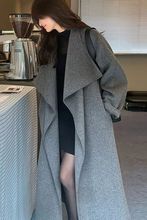 秋冬中长款结婚新娘双面绒毛呢外套女名媛气质小个子呢子大衣