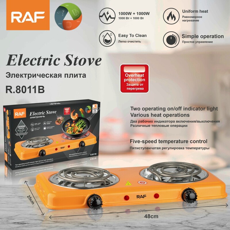Raf European Standard Double-Head Electric Stove Household Thermal Insulation Heating Steamed Fire Closed Electric Stove Constant Temperature Universal Electric Raf European Standard Double-Head Electric Stove Household Thermal Insulation Heating Steamed Fire Closed Electric Stove Constant Temperature Universal Electric