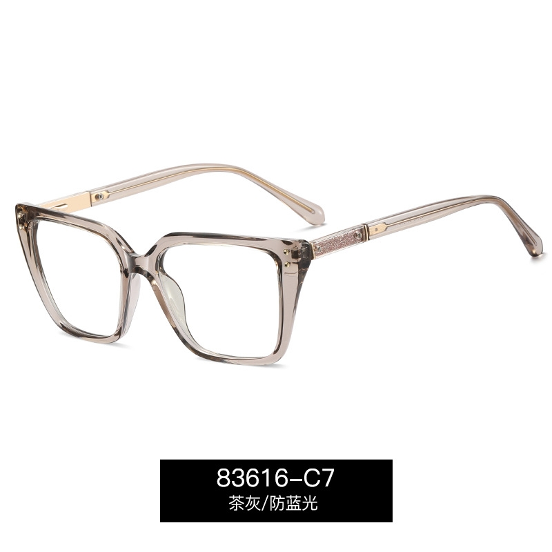 83616 nuevo producto estilo de comercio exterior moda ojo de gato gafas anti-luz azul piernas ácidas número de comodidad miopía montura mujer
