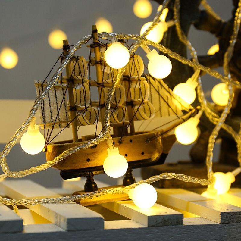 LED small white ball small ball colored lights string lights flashing lights star bedroom courtyard festival shopping mall decoration lights