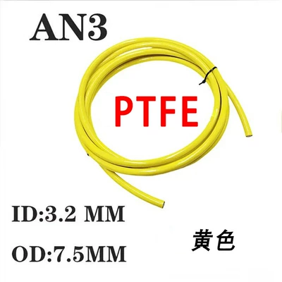 Tubing – 1m PTFE braided hydraulic brake - yellow