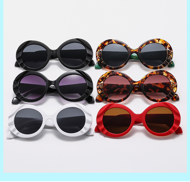 Streetwear Geometric Pc Round Frame Full Frame Glasses display picture 7