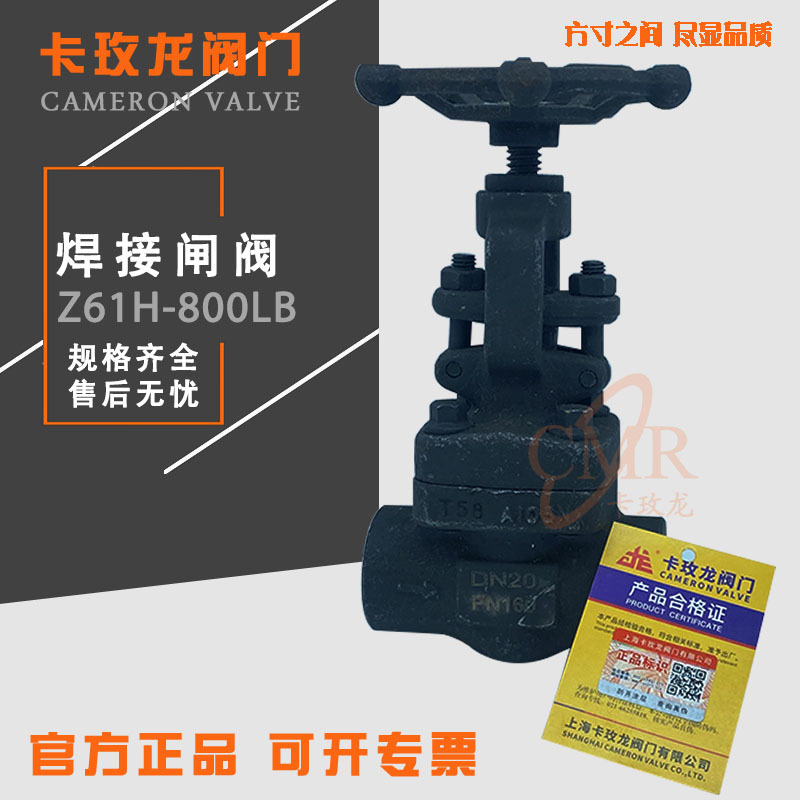 A105锻钢承插焊闸阀Z61H/Y-800Lb焊接美标高压温热油品水蒸汽DN50