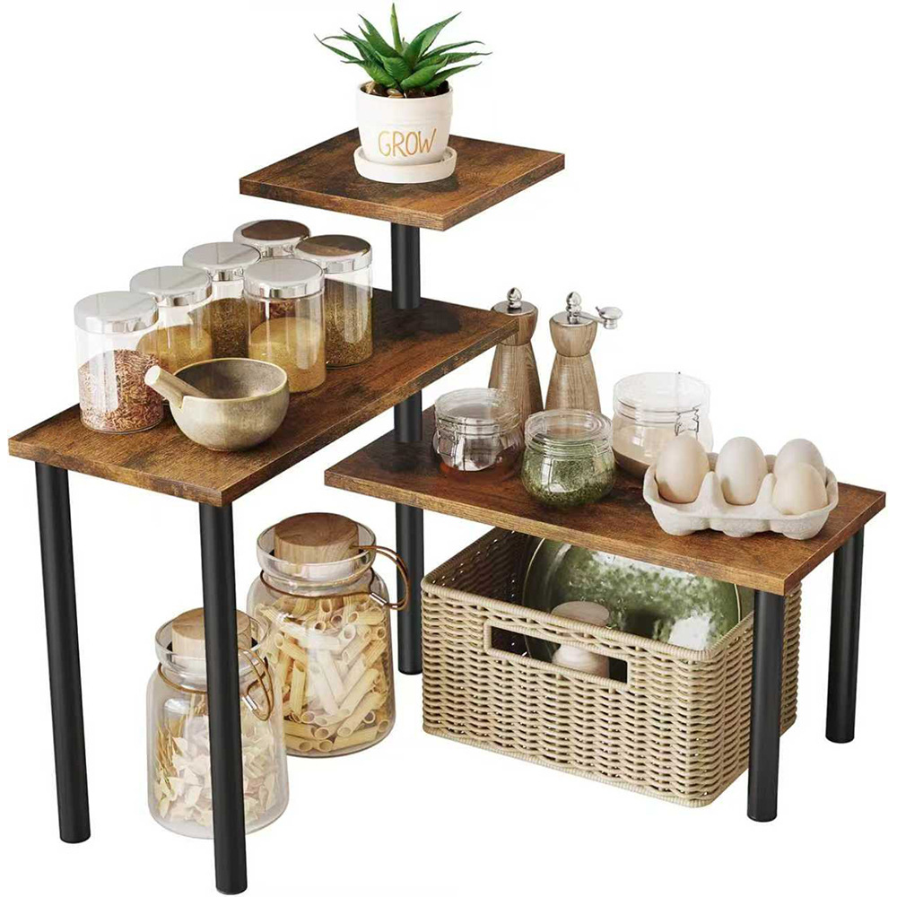 Estante de almacenamiento de condimentos multicapa de esquina de encimera de cocina transfronteriza estante de almacenamiento multifuncional de esquina de baño contra la pared