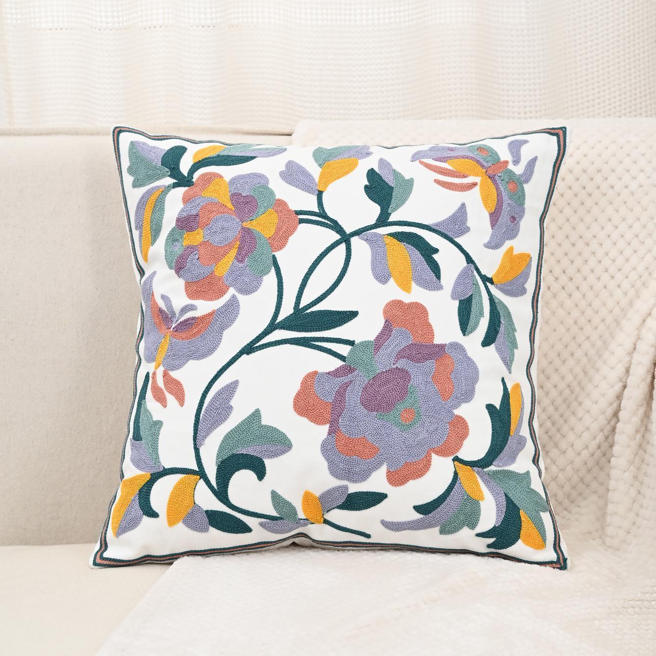 Nordic ins sala de estar toalla bordada sofá almohada cojín pequeño modelo fresco habitación almohada de respaldo de cabecera funda de almohada