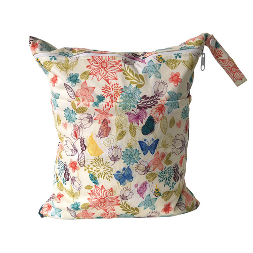 Angel Paradise No. 37 to 58 Double Zipper Print Button Style Diaper Bag Waterproof Bag