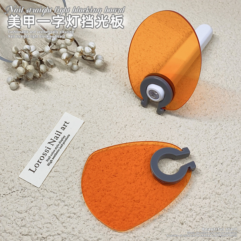 Nail Art Light Eye Protection Blocking Baffle Eye Protection Blue Light Therapy Accessories Orange Acrylic Duck Palm Eye Protection