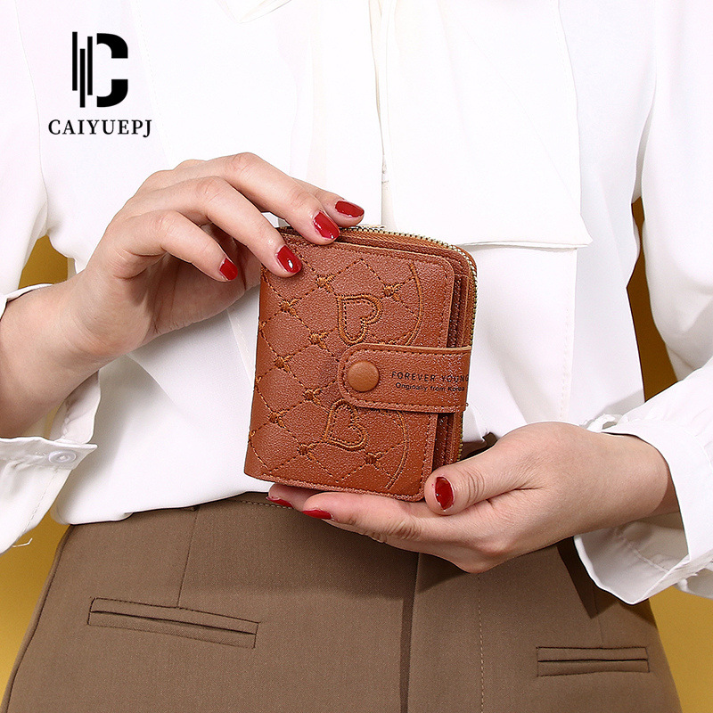 52g Weight Polyester Lining Material Zipper, Hidden Buckle Closure Type Small Wallets Bags Type 1 Piece Quantity Holiday, Daily Occasion Pu Leather Material Heart Shape, Solid Color Pattern All Seasons Season Women's Gender Simple Style Style Square Shape Women's Heart Shape Solid Color Pu Leather Zipper Hidden Buckle Wallets 4